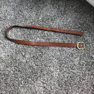 dark brown leather belt